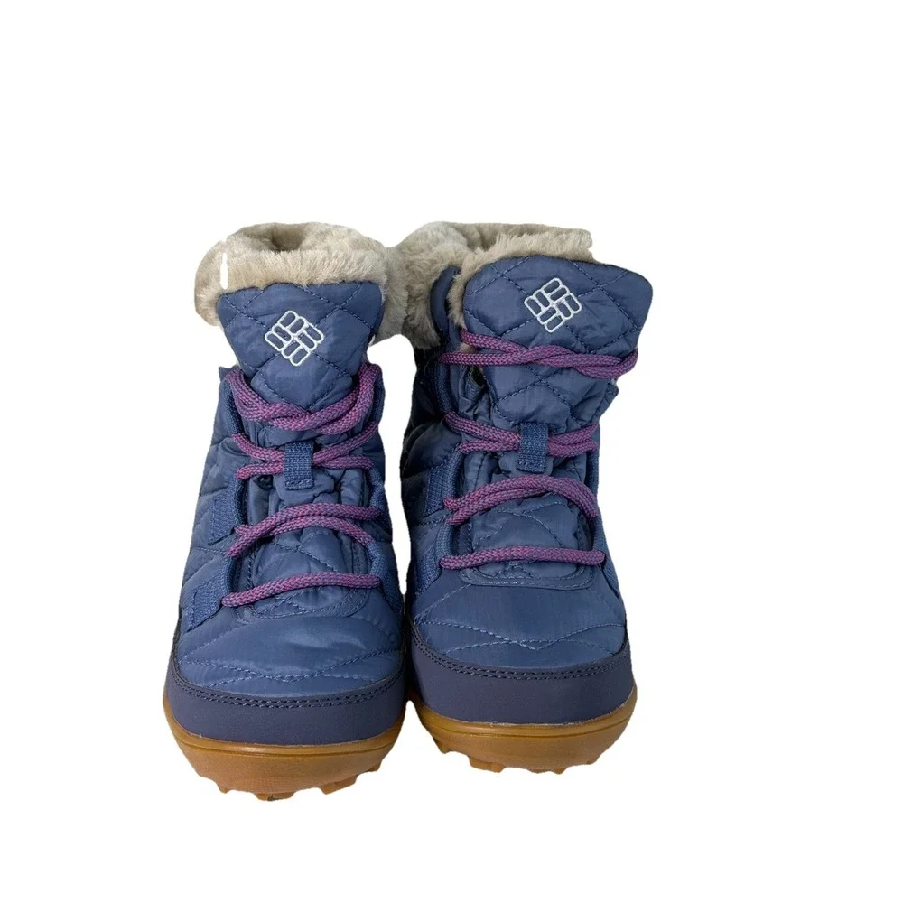 Columbia Youth Minx Shorty Omni-heat WP Hiking Boot‎ Blue/Purple Size 1Y NO BOX